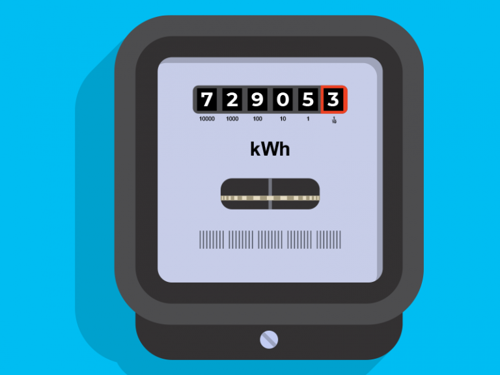 Mechanical digital single rate meter
